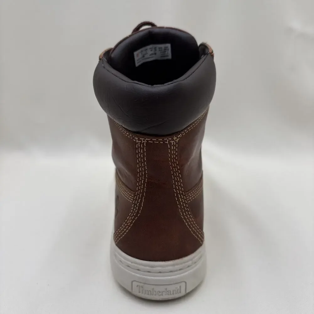 Timberland Women's High Top Lace Up Distressed Leather Boots Brown - Size 9